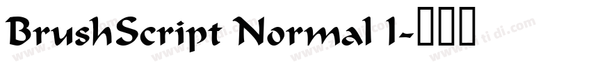 BrushScript Normal I字体转换
